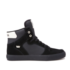 Supra Mens VAIDER High Top Shoes Black/Off White/black | US-18980